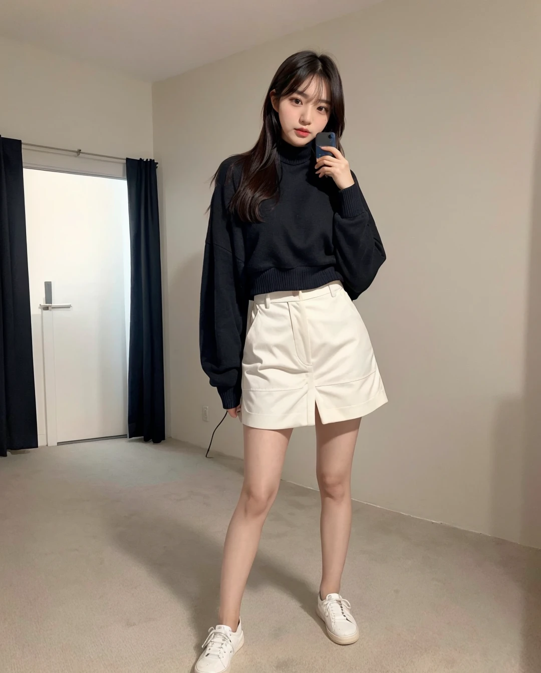 1girl, solo, korean cute girl, cute, (instagram style, art on instagram), (full_body_shot), photorealistic, realistic, <lora:mix4:0.2>