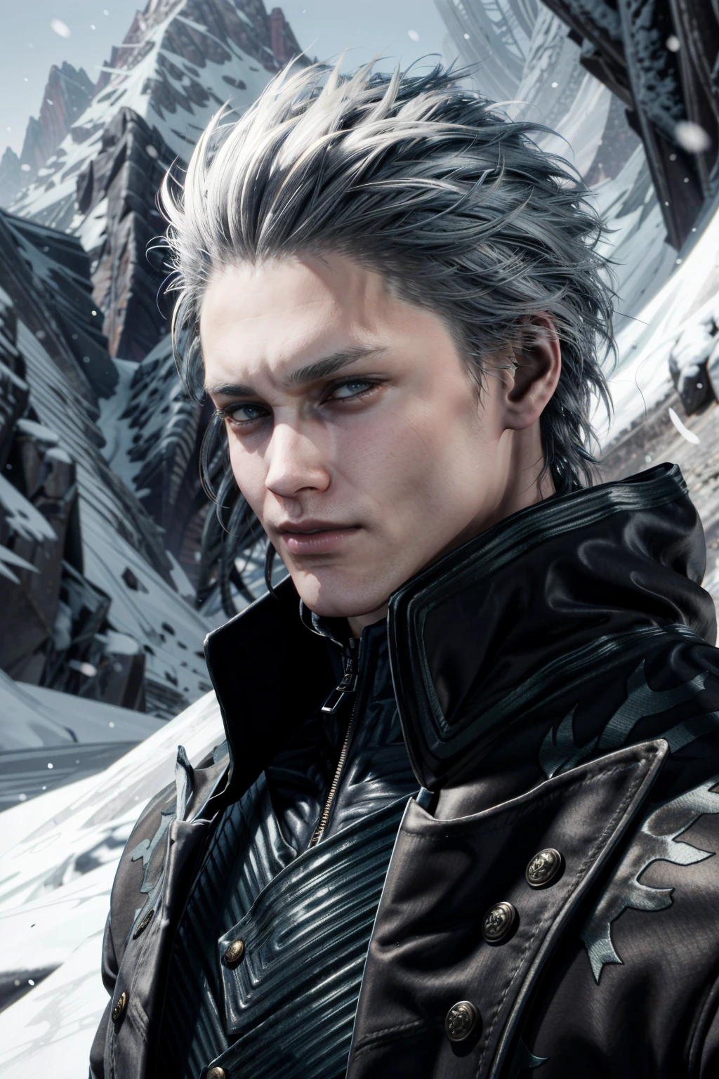 (masterpiece, best quality) <lora:epi_noiseoffset2:1> <lora:add_detail:0.7> <lora:VergilDMC:0.8>
VergilDMC, 1boy, in a winter wonderland, portrait,