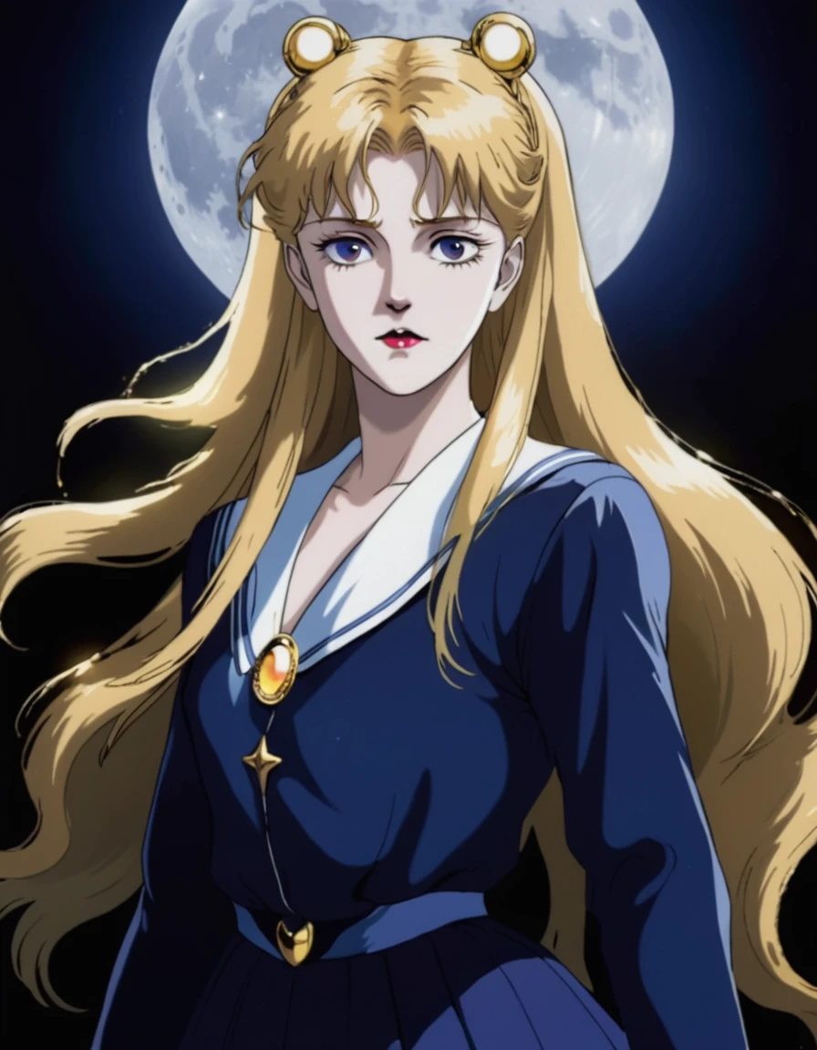 Sailor Moon, girl in sailor suit, detailed eyes, looking at viewer, (long flowing golden hair:1.2), chiaroscuro, indigo, dark background,
full super moon, heavenly, mystical
<lora:xl_yoshiaki_kawajiri_v1r64:0.8>
