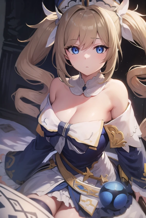 barbara, <lora:barbara-lora-nochekaiser:1>,
barbara, blue eyes, light brown hair, drill hair, eyes visible through hair, hair between eyes, hair ornament, medium hair, ringlets, sidelocks, twintails,
BREAK bare shoulders, black headwear, blue headwear, cross, cross print, detached sleeves, dress, grey dress, hair ornament, hat, hat ornament, jewelry, long sleeves, off shoulder, off-shoulder dress, puffy long sleeves, puffy sleeves, white dress, white headwear,
BREAK looking at viewer, full body,
BREAK outdoors,
BREAK <lyco:GoodHands-beta2:1>, (masterpiece:1.2), best quality, high resolution, unity 8k wallpaper, (illustration:0.8), (beautiful detailed eyes:1.6), extremely detailed face, perfect lighting, extremely detailed CG, (perfect hands, perfect anatomy),