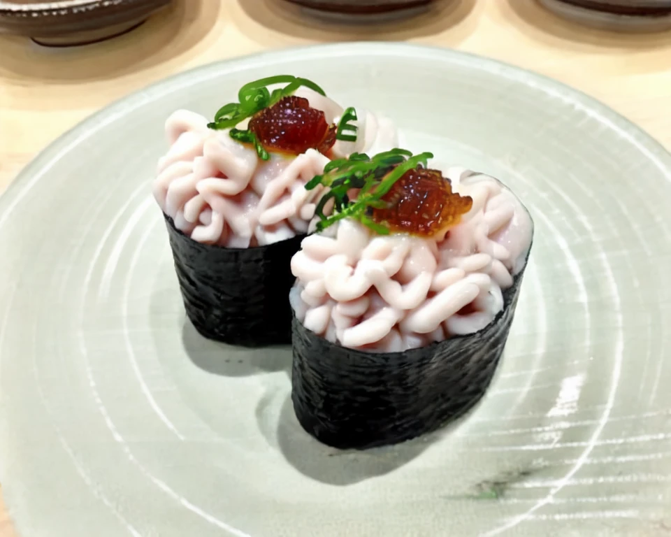 milt, food focus, chopsticks, sushi <lora:milt_v3:0.7>, plate, bowl, rice