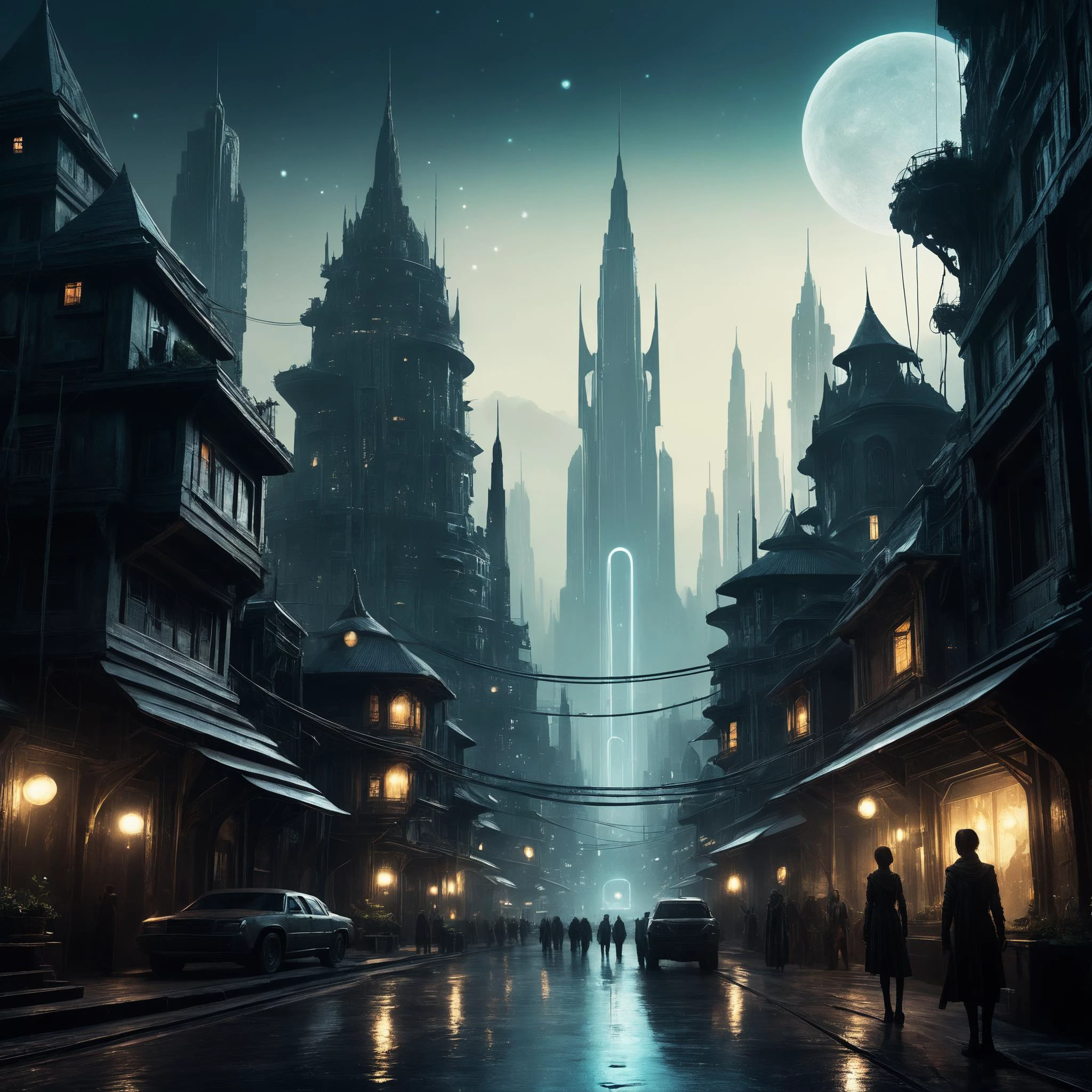 ethereal fantasy concept art of line art, a city, a dystopian future, year 3000, sci fi, amazing details, dark atmosphere, shallow depth of field, vignette, highly detailed, high budget, bokeh, cinemascope, moody, epic, gorgeous, film grain, grainy . magnificent, celestial, ethereal, painterly, epic, majestic, magical, fantasy art, cover art, dreamy