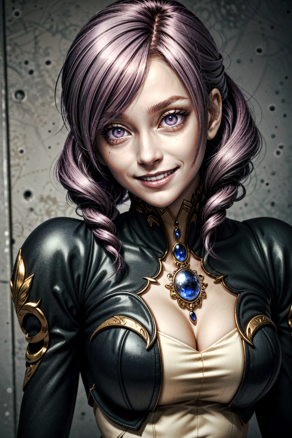 (masterpiece, highres) <lora:add_detail:0.7>, <lora:epi_noiseoffset2:1>, <lora:HauntingGroundDaniella:0.8>
HauntingGroundDaniella, 1girl, solo, purple hair, (crazy eyes, crazy smile,:1.3)
