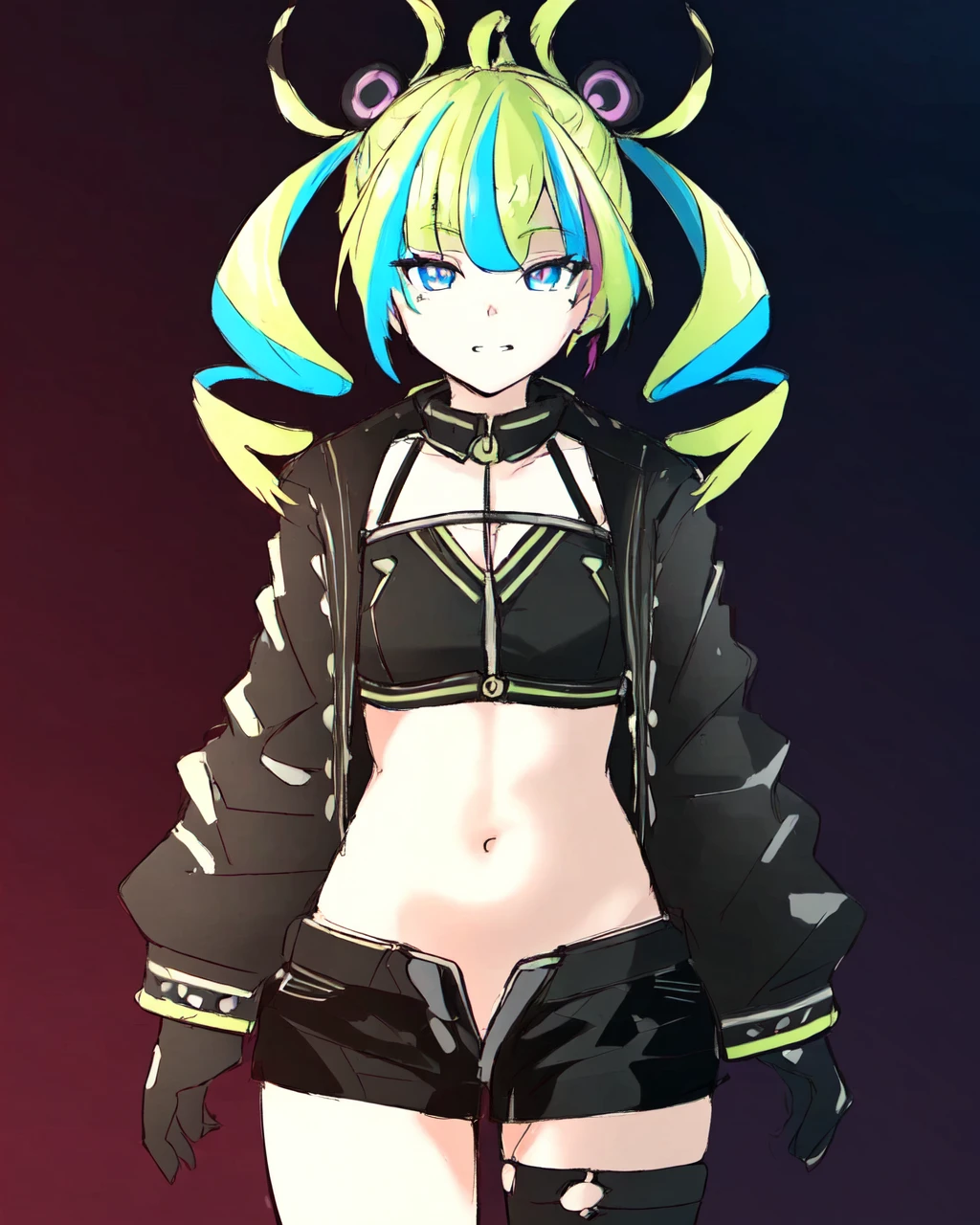<lora:e7 MLChoux:1> e7 MLChoux,
(masterpiece), best quality, highres, 4k, 8k, Detailed Illustration, intricate detail, cinematic lighting, amazing quality, 1girl, fit female, amazing shading, soft lighting, facing camera, perfect eyes