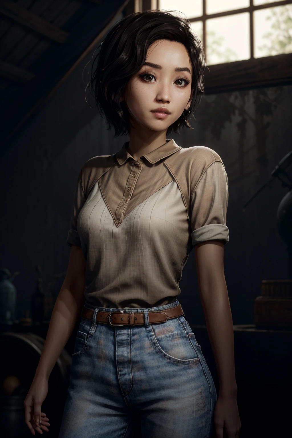 (masterpiece, best quality) <lora:epi_noiseoffset2:1> <lora:add_detail:0.7> <lora:QuarryKaitlyn:0.8>
QuarryKaitlyn, 1girl, solo, short hair, black hair, lips, portrait, realistic, dark seid, character portrait, gorgeous, elegant, intricate, digital painting, artstation, concept art, smooth, sharp focus