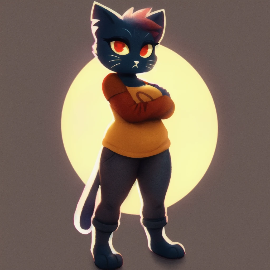 high quality, best quality, masterpiece, high res, mae borowski, furry, anthro, 1girl, adult, female, standing, paws, simple background <lora:MaeBorowski-10:0.8>