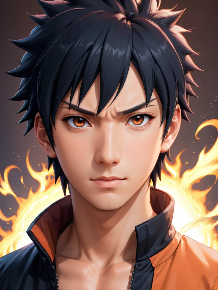 comic anime style, naruto shippuuden, boy <lora:FF.87.RealitiesEdgeXLANIME_20.lora:1>,close portrait,(manga:1.3),beautiful,attractive,handsome,trending on ArtStation,DeviantArt contest winner,CGSociety,ultrafine,detailed,studio lighting . graphic illustration, comic art, graphic novel art, vibrant, highly detailed