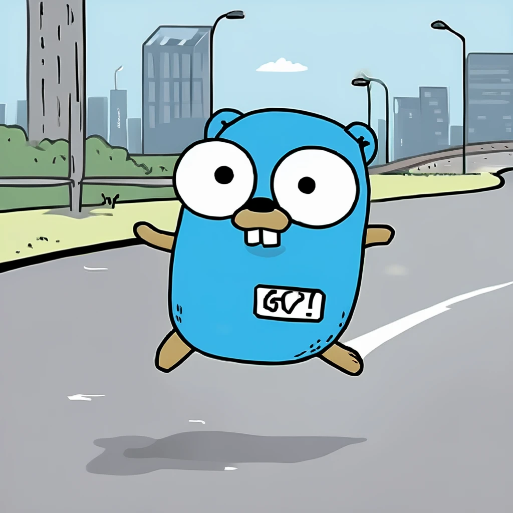 <lora:gophers_xl:1> marathon runner gopher, gopherArt