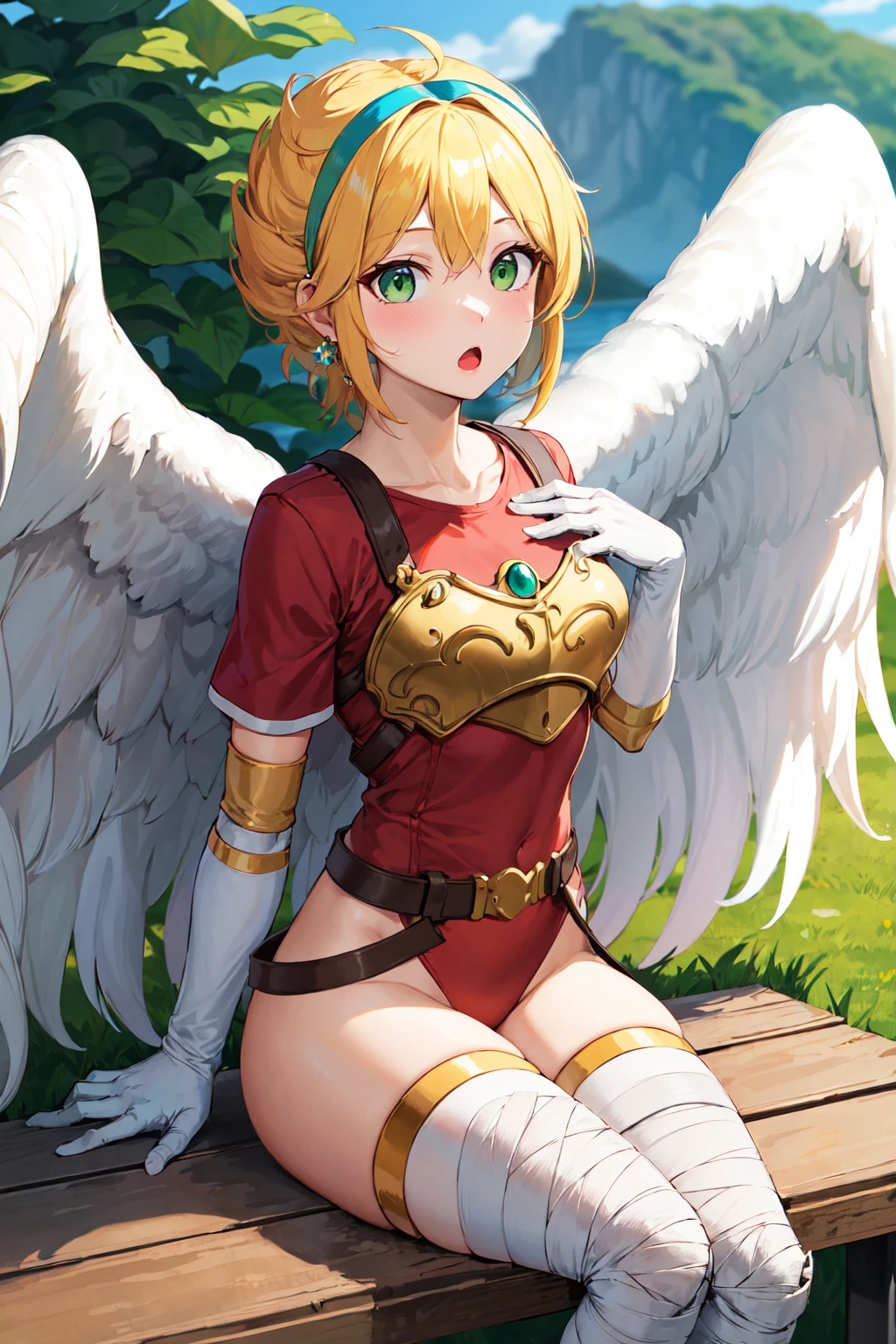 human girl, single girl, micro bikini armor, broken armor, insect rape, insect bee, bee dick, bee penis, sex with bee, fantasy world