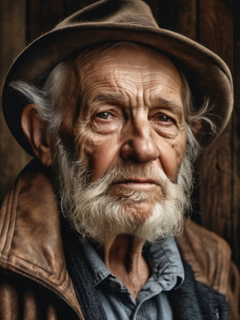 old man, portrait, realistic