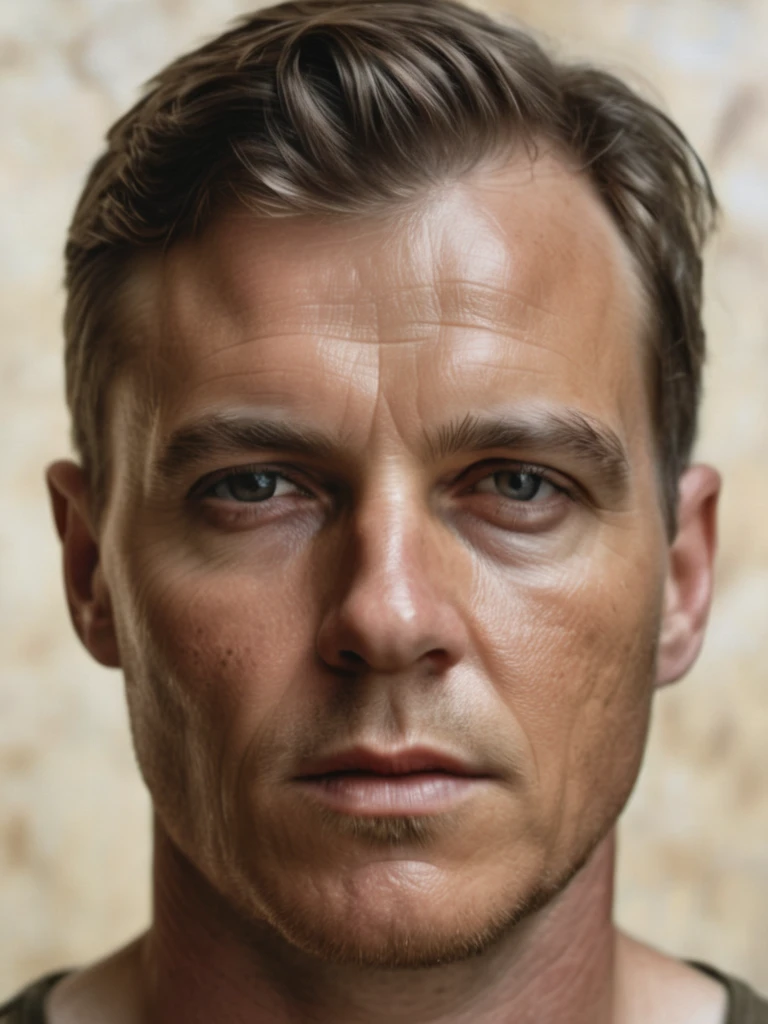 man, detail skin, portrait, realistic, looking at viewer