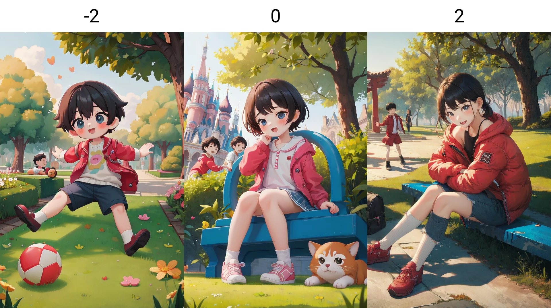 masterpiece,best quality,boy,girl,park,playing,<lora:HeightRatioSlider_v2:-2>