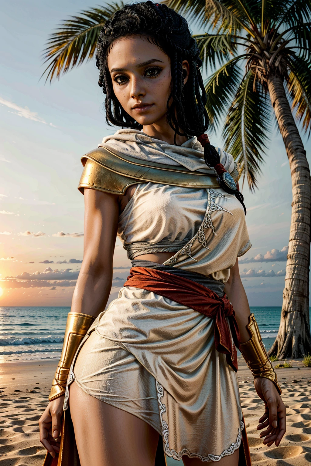 (masterpiece, best quality:1.3)
<lora:epi_noiseoffset2:1> <lora:add_detail:0.7> <lora:AssaOriginsAya:0.8>
AssaOriginsAya,  1girl, solo, brown eyes, black hair, at the beach, sexy minidress, palm trees, sundown