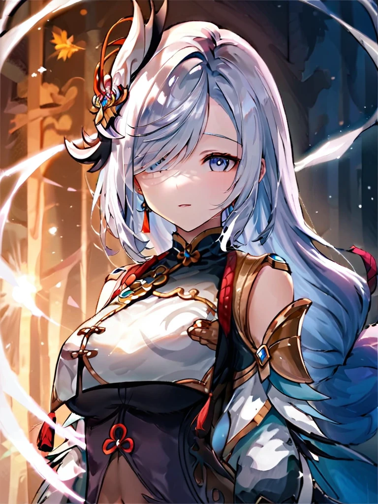 ultra-detailed,(best quality),((masterpiece)),(highres),original,extremely detailed 8K wallpaper,(an extremely delicate and beautiful),best_hand,anime, <lora:shenhe_xl-000016:1>ï¼(\shen he\)