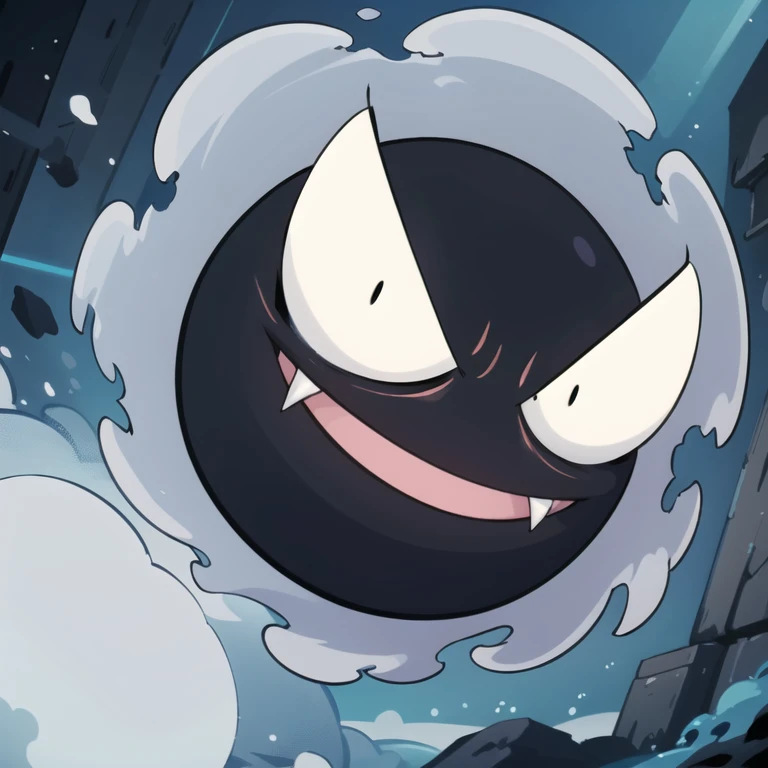 ((masterpiece,best quality)), absurdres,
<lora:Gastly_Pokemon_Anime:0.9>, Gastly_Pokemon_Anime, ghost, floating, no humans, pokemon \(creature\),
solo, smiling, looking at viewer,
cinematic composition,