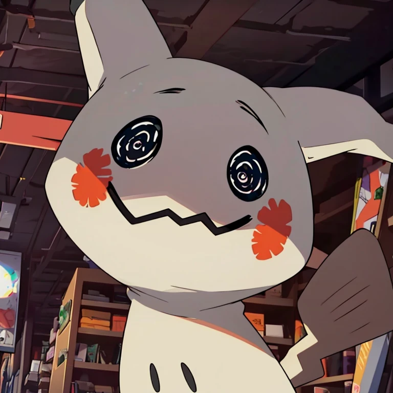 ((masterpiece,best quality)), absurdres,
<lora:Mimikyu_Pokemon_Anime:0.7>, Mimikyu_Pokemon, crazy eyes, 
solo, looking at viewer,
cinematic composition,