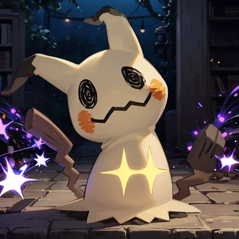 ((masterpiece,best quality)), absurdres,
<lora:Mimikyu_Pokemon_Anime:0.7>, Mimikyu_Pokemon, 
solo, looking at viewer, 
cinematic composition,