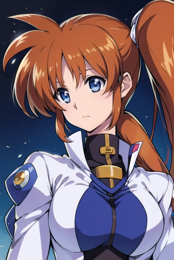 nanohatakamachi, <lora:nanohatakamachiv2-lora-nochekaiser:1>,
nanoha takamachi, (takamachi nanoha:1.5), long hair, blue eyes, brown hair, hair ribbon, (side ponytail:1.5), white ribbon,
BREAK magical girl, jacket, collar, puffy sleeves, long sleeves, white jacket,
BREAK looking at viewer, full body, upper body,
BREAK outdoors, city, sky,
BREAK <lyco:GoodHands-beta2:1>, (masterpiece:1.2), best quality, high resolution, unity 8k wallpaper, (illustration:0.8), (beautiful detailed eyes:1.6), extremely detailed face, perfect lighting, extremely detailed CG, (perfect hands, perfect anatomy),