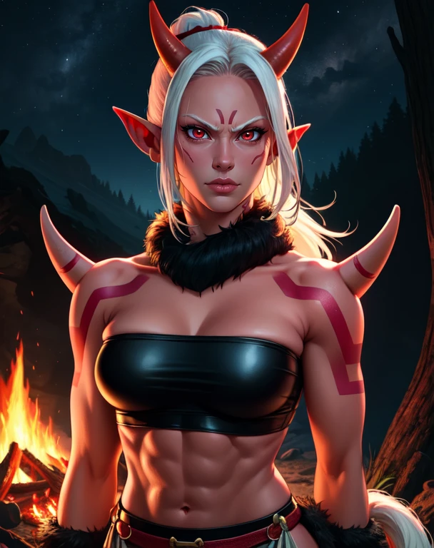 Ogre,horns, pink skin, red tattoo, pointy ears, white hair, red eyes,
serious,
(insanely detailed, beautiful detailed face, masterpiece, best quality),
<lora:Ogre-10v6:0.7>