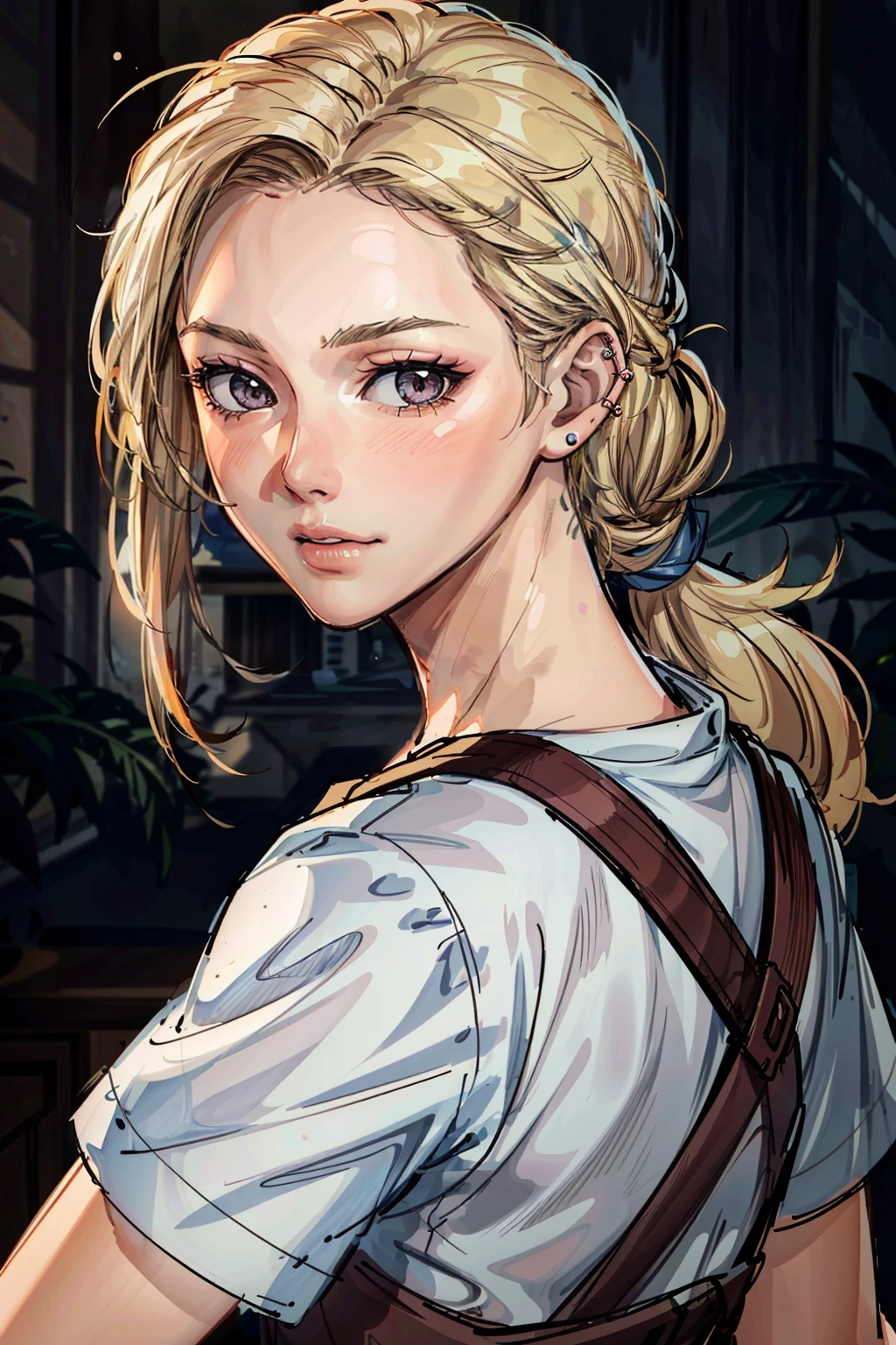 (masterpiece, best quality:1.3)
<lora:epi_noiseoffset2:1> <lora:add_detail:0.7> <lora:UnchartedElenaFisher:0.8>
UnchartedElenaFisher, 1girl, solo, long hair, realistic, pinafore dress , nose piercing, detailed portrait, By Artgerm Lau, WLOP, Rossdraws