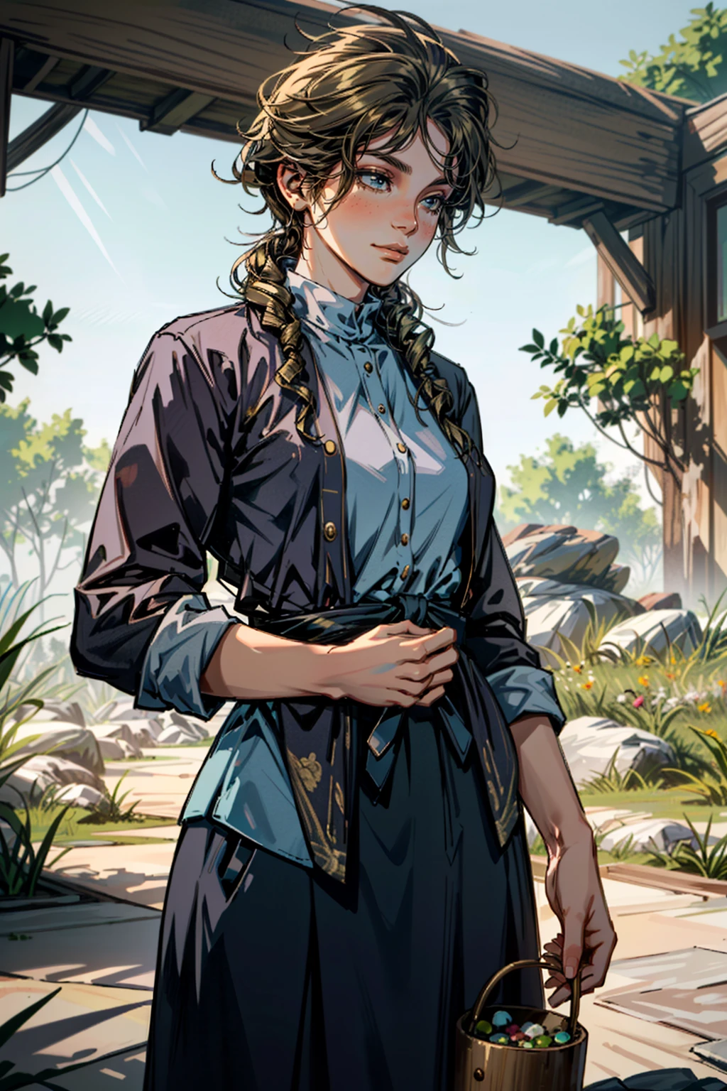 (masterpiece, best quality:1.3) 
<lora:epi_noiseoffset2:1> <lora:add_detail:0.7> <lora:RDRMaryBethGaskill:0.8>
RDRMaryBethGaskill, 1girl, solo, blonde hair, cowboy western, zen meditation garden, afternoon, serene and tranquil with gentle sunlight and minimalist design