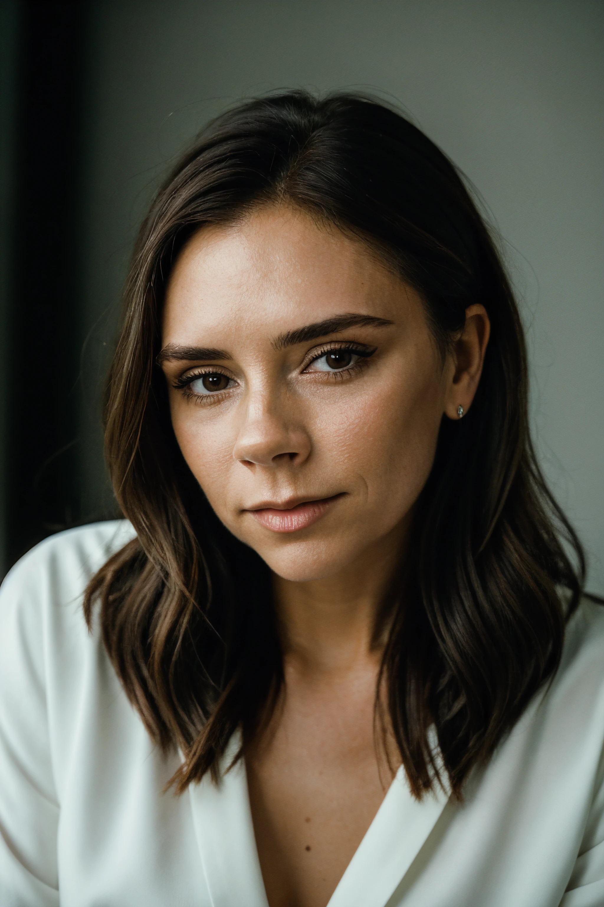 (Thirty year old) nurse woman, wearing a (nurses uniform::1.3), stethoscope, beautiful legs, dreamy photo, dramatic pose, looking directly at camera, intense stare, slight smile, soft expression, flirty, beautiful landscape, misty, Canon, (Detailed features::1.2), real life. Hayley Atwell, intricate, 8k, highly detailed, (extremely detailed CG unity 8k wallpaper), ((square jaw)), (well defined jaw), (downturned lips), (detailed anatomy), Hyperrealistic full shot body image, trending on CGSociety, Intricate, High Detail, Sharp focus, dramatic, volumetric lighting, digital painting, intense, modelshoot style, (extremely detailed CG unity 8k wallpaper), full shot body photo of the most beautiful artwork in the world, pearl skin, professional majestic oil painting by Ed Blinkey, Atey Ghailan, Studio Ghibli, by Jeremy Mann, Greg Manchess, Antonio Moro, trending on ArtStation, photorealistic painting art by midjourney and greg Rutkowski