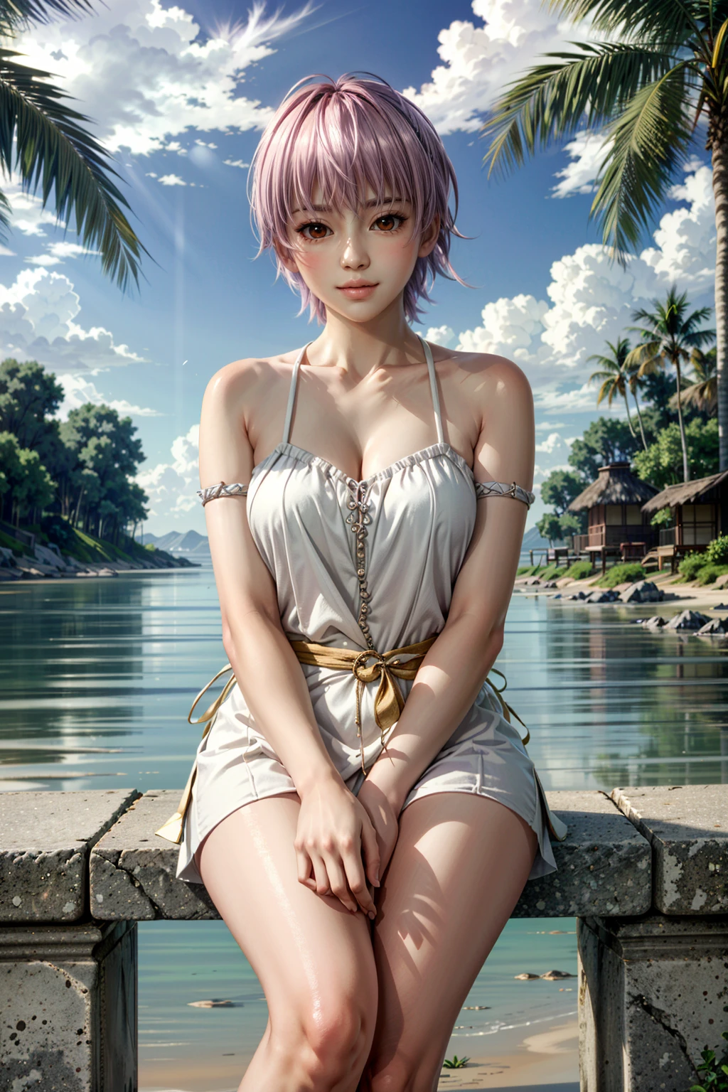 1.5),(1 girl),(Very small breasts),(Dynamic Pose),(multicolored hair+Silver hair:1.3+Red hair:1.2+Purple hair+Yellow hair:1.3+Green hair:1.3),(Blue eyes),(Neck ribbon),(floating),(cloud),(Random awkward poses),(Twilight),(watercolor paiting),(Wide Shot),(Accurate Hand Modeling),anklets,sandal,Relax in your room