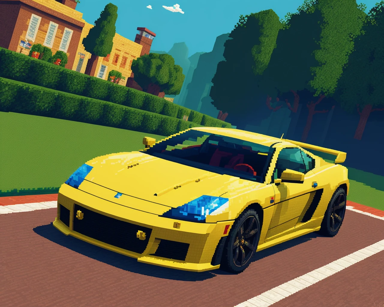 best quality,masterpiece,highly detailed,ultra-detailed, ,<lora:neg4all_bdsqlsz_V3.5:-1> sport car
<lora:pixel-art_last:1>, pixel-art ,low-res, blocky, pixel art style, 8-bit graphics
