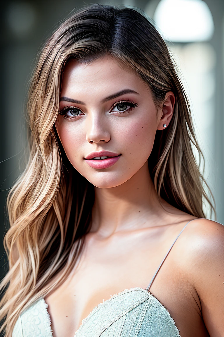 photo of beautiful (4lissaviolet:0.99), a woman in a (military base:1.1), perfect hair, wearing (beachwear), modelshoot style, (extremely detailed CG unity 8k wallpaper), professional majestic (photography by henri cartier-bresson:1.1), (Sony a9 II Mirrorless Camera), 24mm, exposure blend, hdr, faded, extremely intricate, High Detail, Sharp focus, dramatic, soft cinematic light, (looking at viewer), (detailed pupils), cute smile, 24mm, 4k textures, soft cinematic light, adobe lightroom, photolab, elegant, ((((cinematic look)))), soothing tones, insane details, hyperdetailed, low contrast