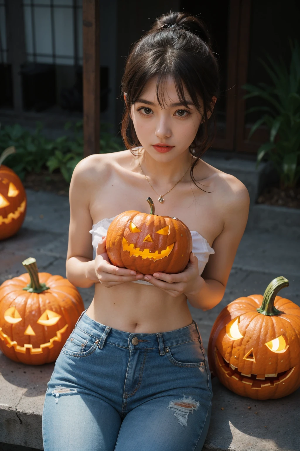 1girl, jack-o' challenge,