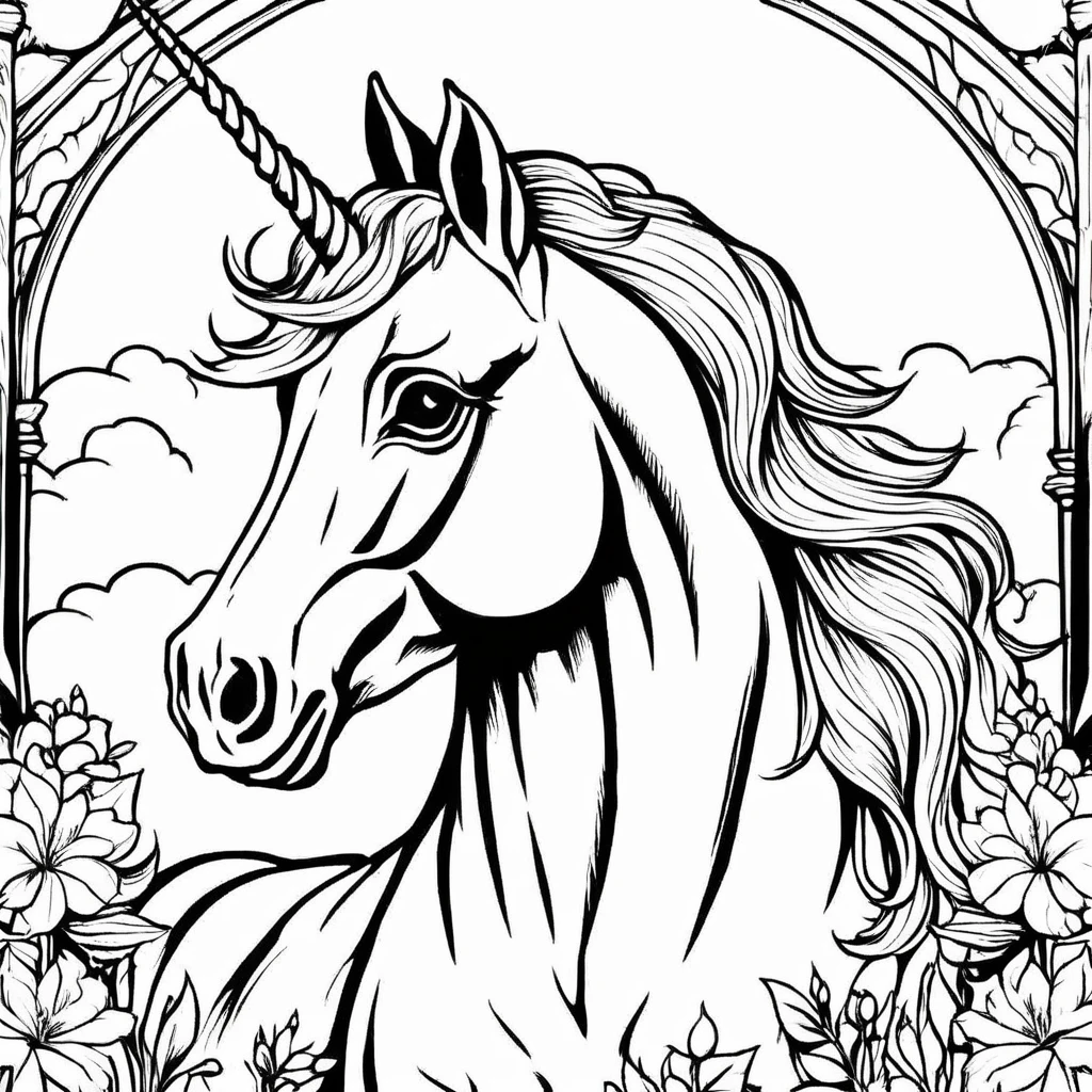 a beautiful drawing of unicorn, black and white, black & white,
,Coloring Book, ColoringBookAF,
<lora:ColoringBookRedmond-ColoringBook-ColoringBookAF:1>