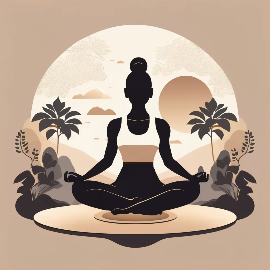 Fitness T-shirt, Yoga Pose Character, Zen Garden Landscape, Calming Neutral Color Palette, Smooth Fabric Texture, Silhouette Style, Balanced Perspective
,T shirt design,TshirtDesignAF,
<lora:TShirtDesignRedmondV2-Tshirtdesign-TshirtDesignAF:1>