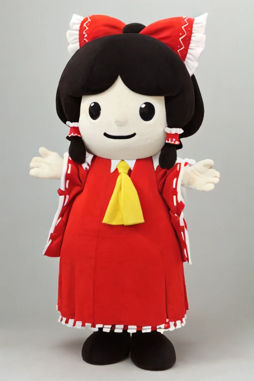 <lora:yuruchara-r2-000011:1>,yuruchara,simple background,solo,hakurei reimu,