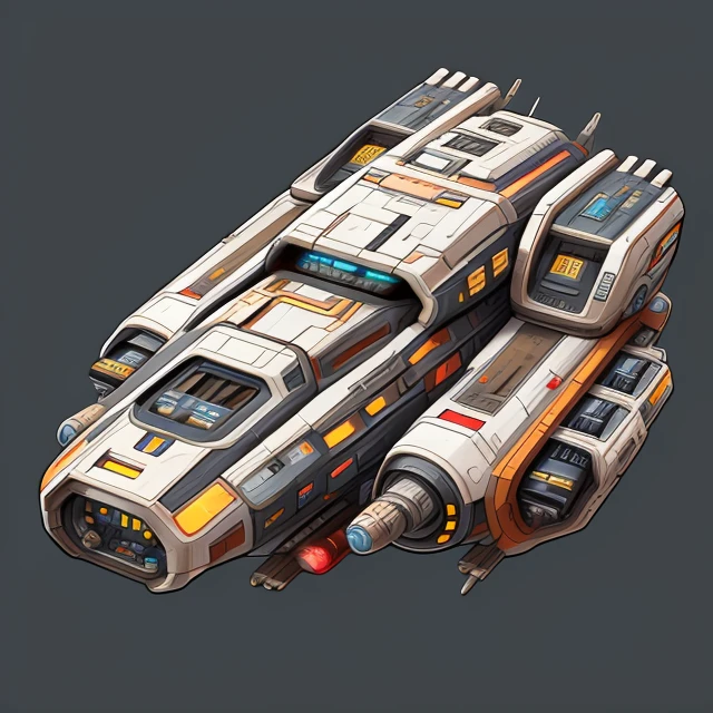 photograph of a free trader starship <lora:travellerships2:1.0> <lora:CuteSpaceship:1.5>