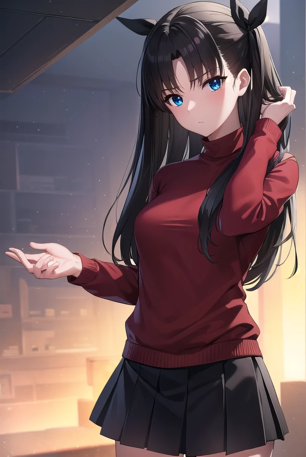 rintohsaka, <lora:rintohsaka-lora-nochekaiser:1>,
rin tohsaka, aqua eyes, black hair, hair ribbon, long hair, ribbon, sidelocks, two side up,
BREAK black skirt, black thighhighs, long sleeves, miniskirt, pleated skirt, red sweater, skirt, sweater, thighhighs, turtleneck,
BREAK outside, city,
BREAK looking at viewer, (cowboy shot:1.5),
BREAK <lyco:GoodHands-beta2:1>, (masterpiece:1.2), best quality, high resolution, unity 8k wallpaper, (illustration:0.8), (beautiful detailed eyes:1.6), extremely detailed face, perfect lighting, extremely detailed CG, (perfect hands, perfect anatomy),