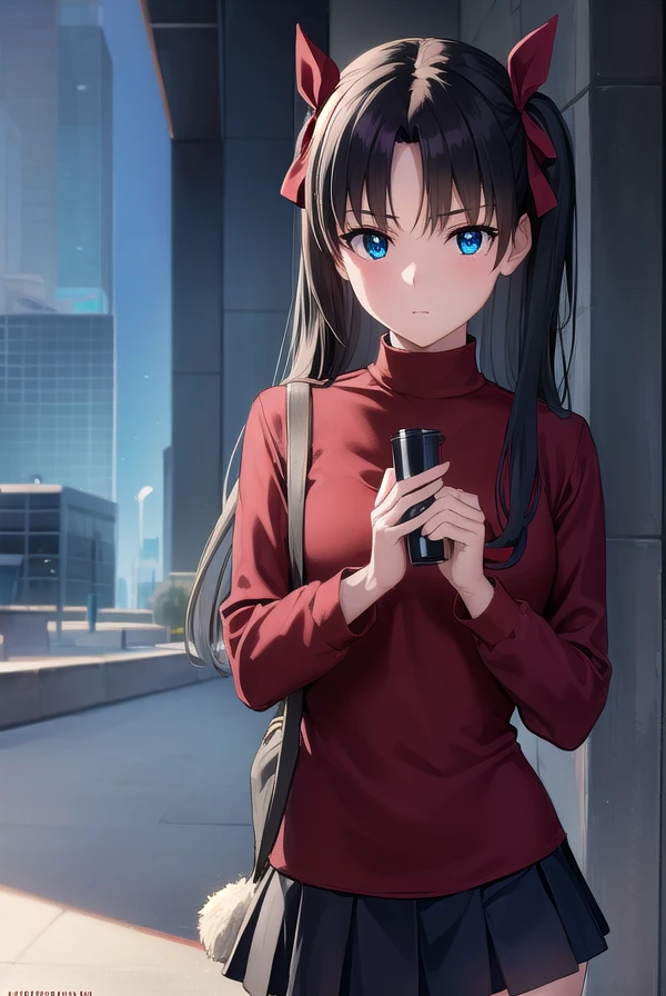 rintohsaka, <lora:rintohsaka-lora-nochekaiser:1>,
rin tohsaka, aqua eyes, black hair, hair ribbon, long hair, ribbon, sidelocks, two side up,
BREAK black skirt, black thighhighs, long sleeves, miniskirt, pleated skirt, red sweater, skirt, sweater, thighhighs, turtleneck,
BREAK outside, city,
BREAK looking at viewer, (cowboy shot:1.5),
BREAK <lyco:GoodHands-beta2:1>, (masterpiece:1.2), best quality, high resolution, unity 8k wallpaper, (illustration:0.8), (beautiful detailed eyes:1.6), extremely detailed face, perfect lighting, extremely detailed CG, (perfect hands, perfect anatomy),