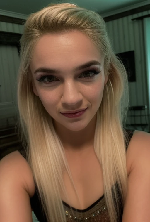 Beautiful girl, blue eyes, white hair, detailed facial traits, dressed like homeless orphan, tavern, its nighttime, sexy pose, blowjob, African male penis, african male legs