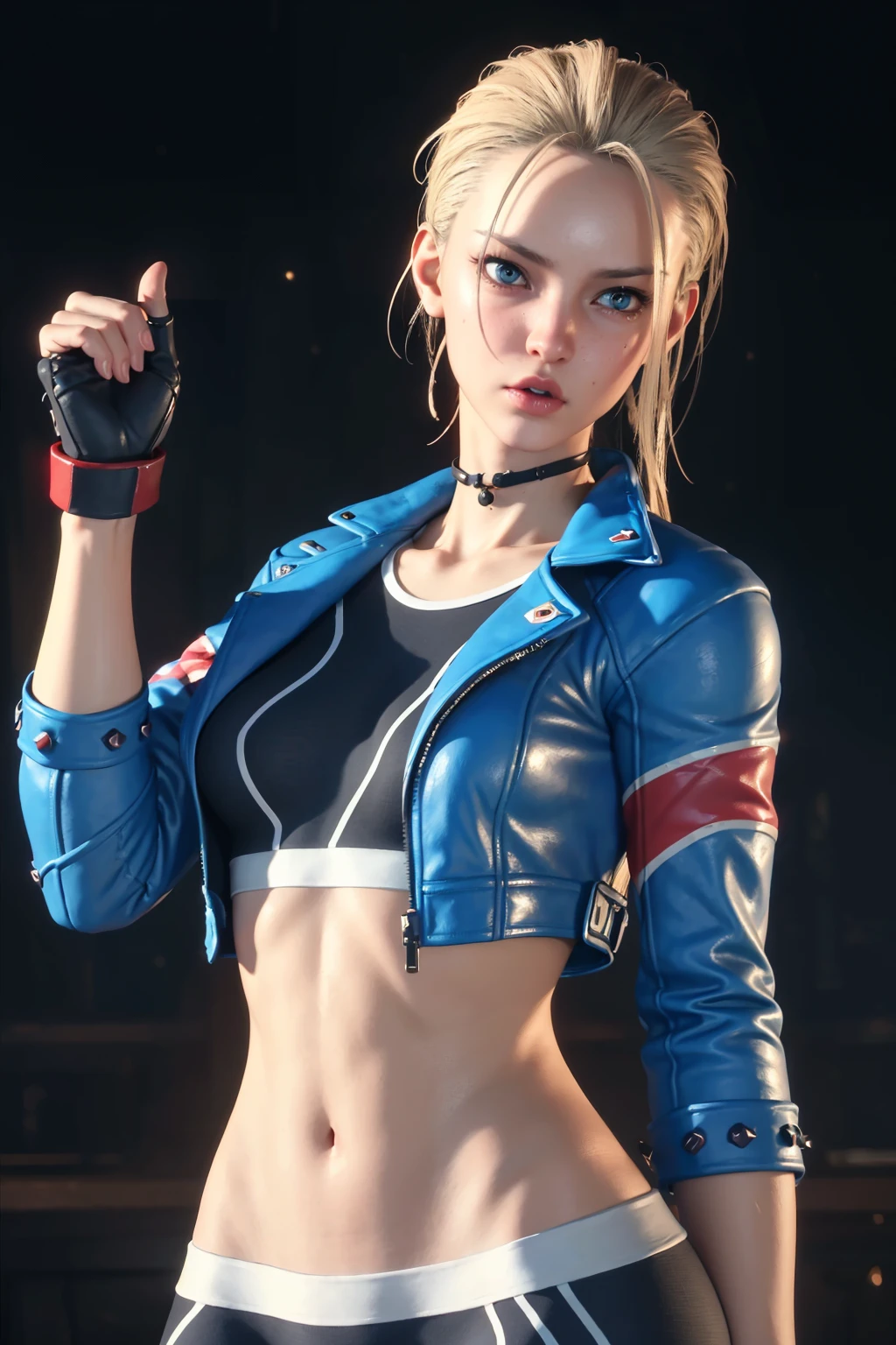 realistic, realism, photorealism, photo-realistic, high contrast, (photorealistic:1.4), (perfect female figure), 8k high definition detailed realistic, (best quality, masterpiece:1.2), photon mapping, radiosity, physically-based rendering, best quality, highly detailed, 1girl, sfcammy, (ahoge), upper body, looking at the viewer,