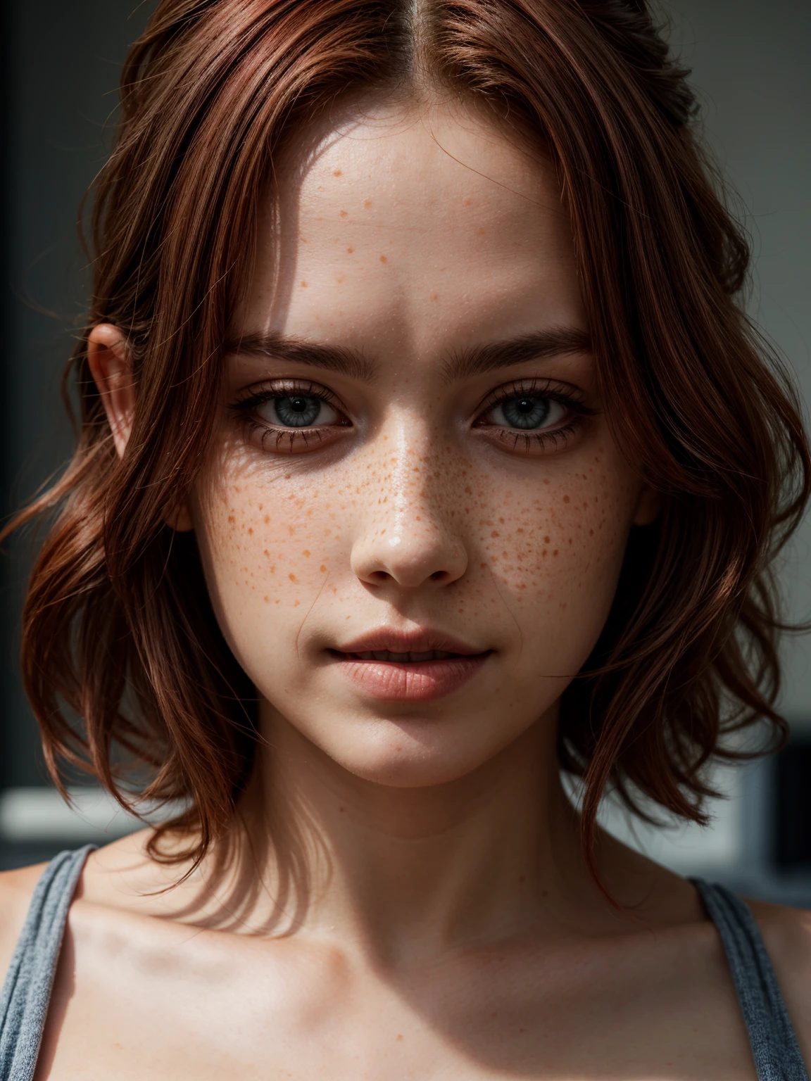 a photo of a woman with red hair, freckles, blue eyes, 
<lora:more_details:0.8>, masterpiece, extreme details, detailed, focus, masterpiece, realistic, photorealistic, 4k, 8k, 16k, highres