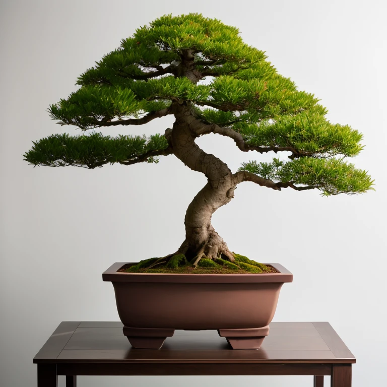 A bonsai tree, realistic, photography, photographic studio lighting, photographed by a Phase One camera, details in hdr sharpness, hyperfocus, 8K, ultra realistic, clean background