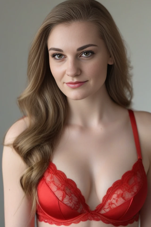 woman wearing a lingerie, long hair, hyper realistic, 4k, masterpiece, beautiful, facing the viewer, headshot, cleavage, red lace bra, high neck sports bra, pale skin, fair skin, smirk,
<lora:HelenaXL:1>
