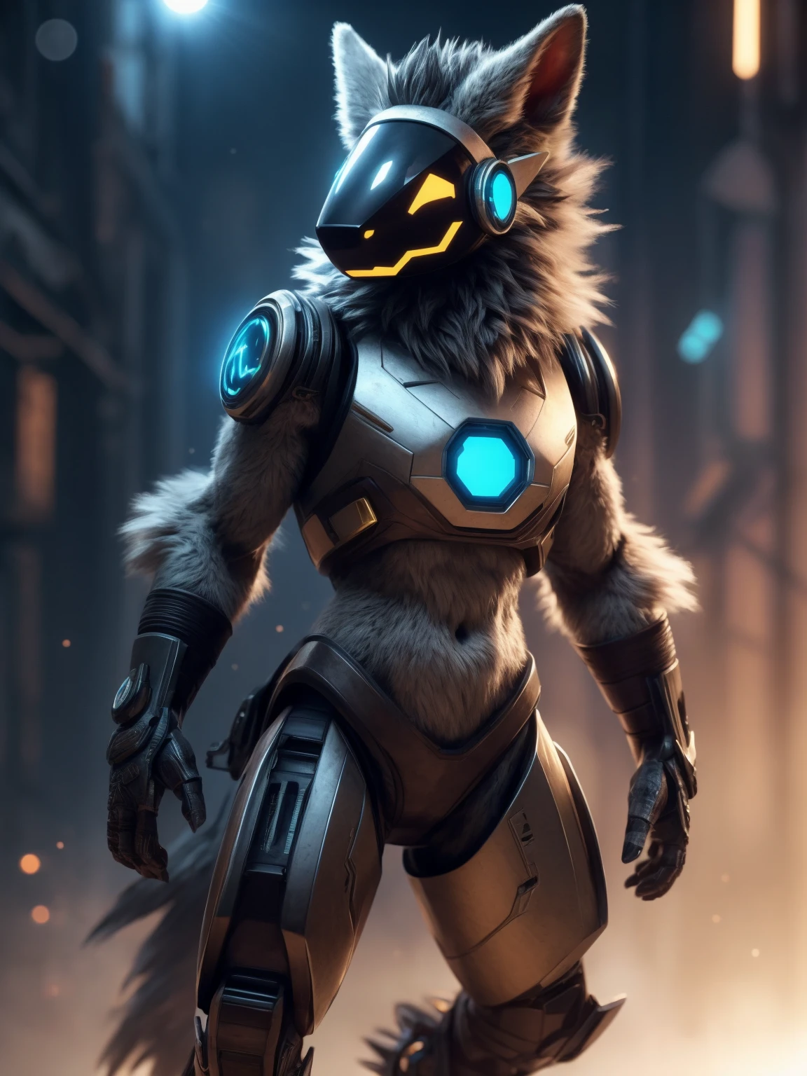 solo, scifi, photorealistic, male, (protogen), (full body), robots, drones, detailed line art, fine details, makoto shinkai kyoto animation key art, trending on artstation, trending on CGsociety, modelshoot style, extremely detailed CG unity 8k wallpaper, realistic, masterpiece, highest quality, lens flare, (light sparkles), unreal engine, trending on ArtStation, Intricate, High Detail, dramatic, realism, beautiful and detailed lighting, shadows