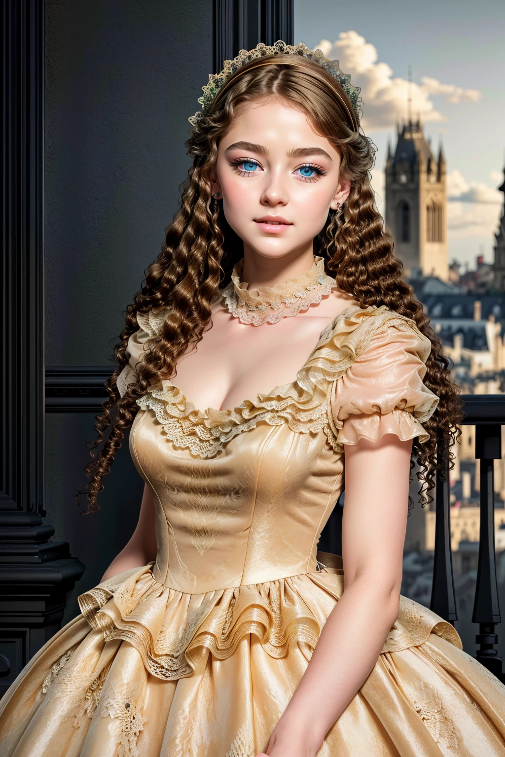<lora:voldress_v3:1>
masterpiece, volumetric lighting, intricate volumetric shadows, render in an awe-inspiring 8K photorealistic resolution, highest level of clarity and detail, highly detailed artistic quality
voluptous dark blonde girl in voldress, (french twist), intense gaze, light green passional eyes, Medium close-up
(city background)