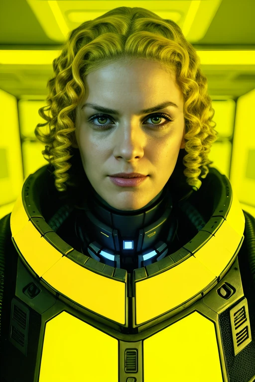 yellow highlights shiny curly hair