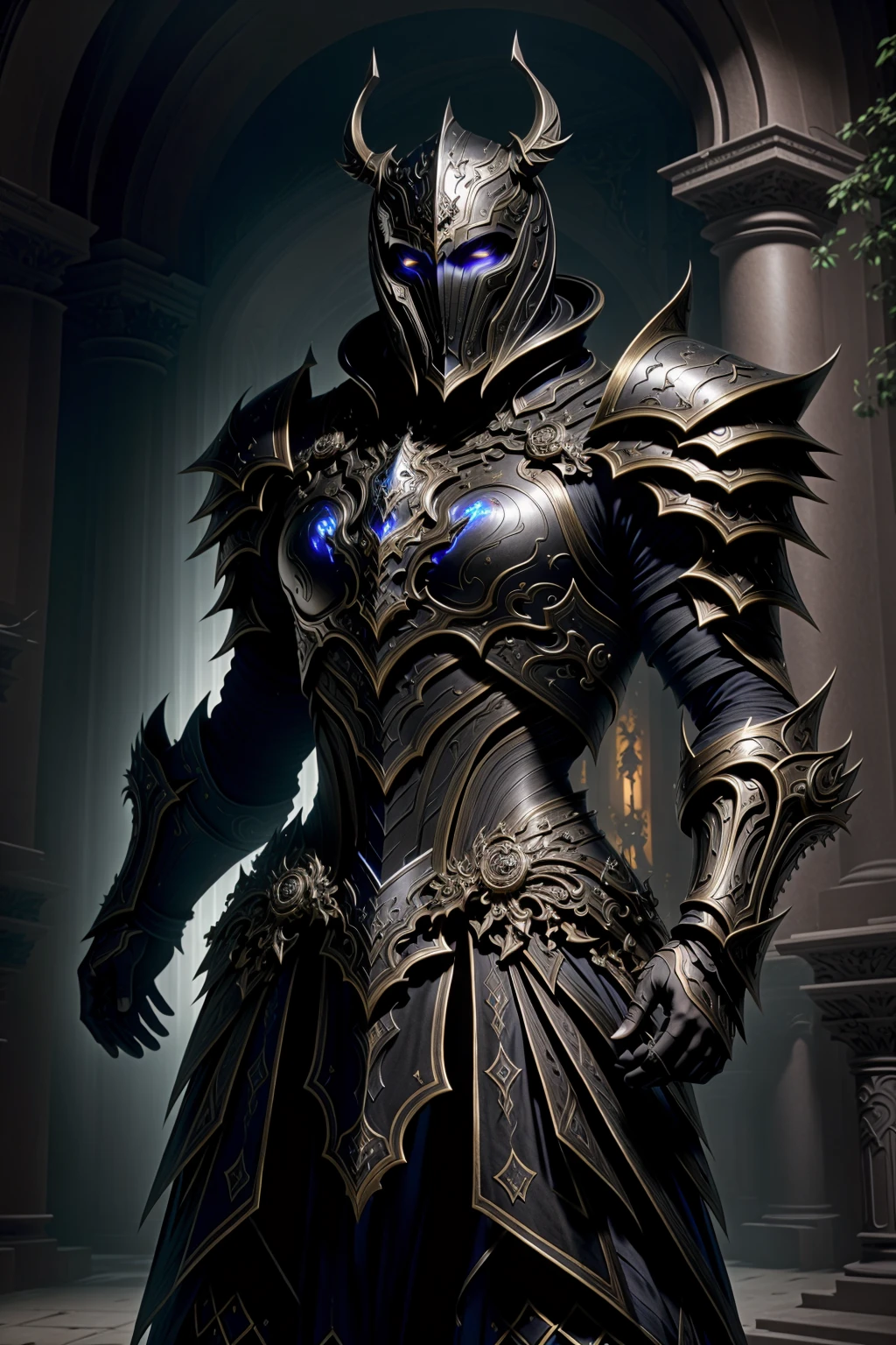 <lora:hadesarmor_v5:1> hadesarmor
masterpiece, highly detailed photorealistic 8k raw photo, best quality, surround volumetric lighting and shadows
a man in hadesblackarmor, hadesfantasy
dungeon background