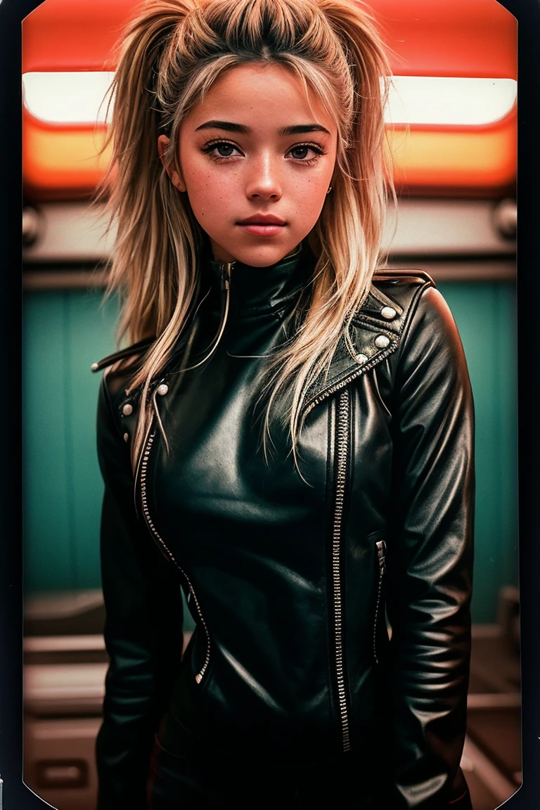 (((Cara Delevingne steht in einer Kunstgalerie)), ((She looks seductive)), ((she has round breasts)), (she wears a black leather dress), ((punk)), (kleiner Kopf), ((detailliertes Gesicht)), (fotorealistisch), (Raytracing), (scharfer Fokus), ((natural realistic skin texture)), detaillierte Lippen