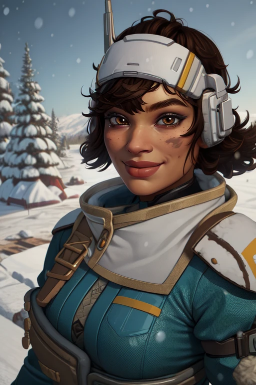 Vantage, brown eyes, short brown hair,
standing, upper body, smile,
fingerless gloves,blue jacket, armor,
snow, camp,
(insanely detailed, beautiful detailed face,beautiful detailed eyes, masterpiece, best quality)
<lora:Vantage-10 v7:0.7>