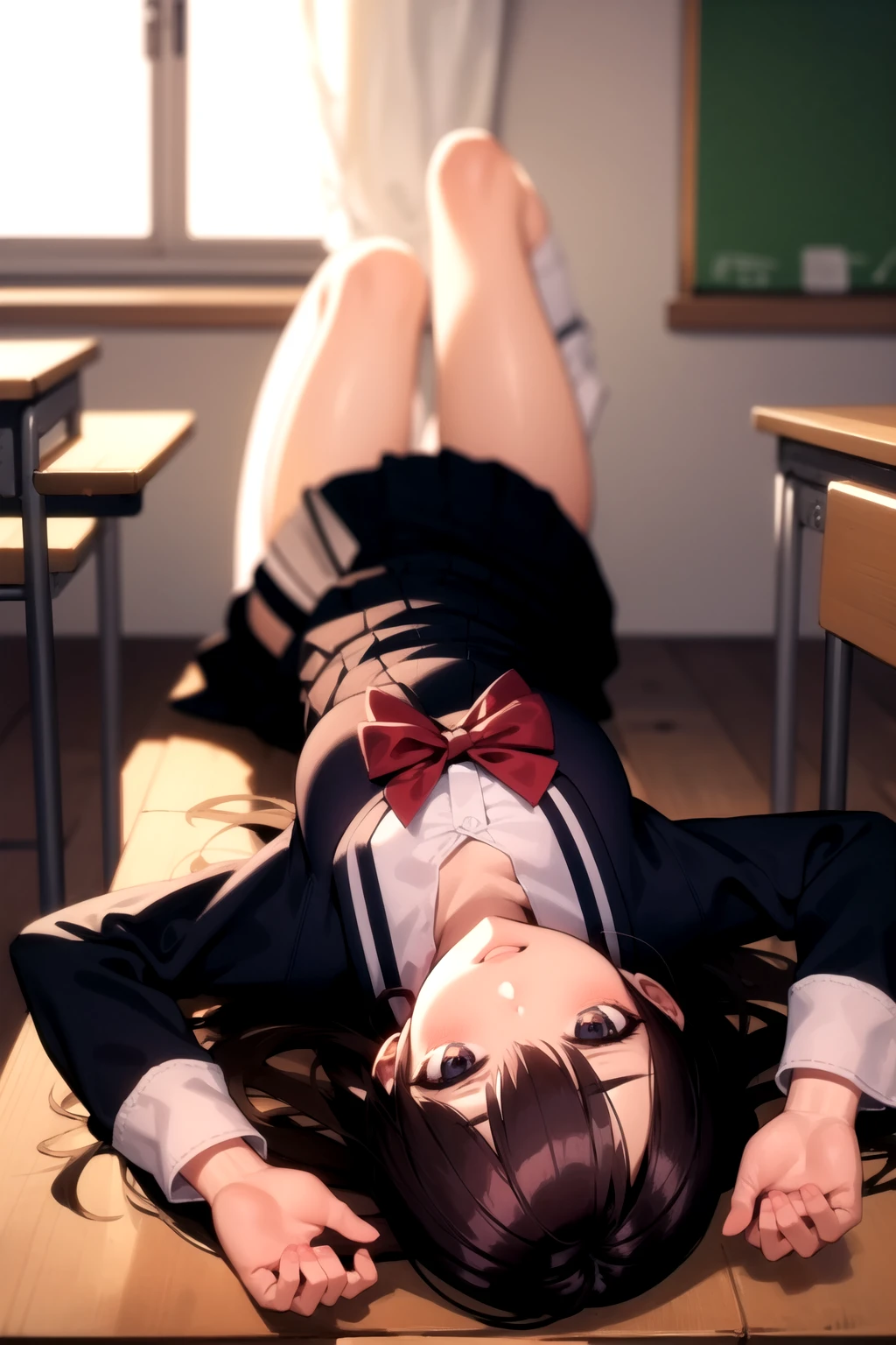 <lora:upside-down_v0.2:1> 
1girl, upside-down, school uniform, classroom,, masterpiece, best quality, highly detailed