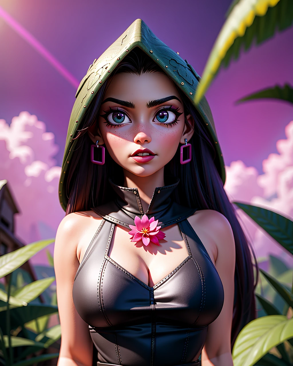 ((masterpiece), best quality, high quality, professional quality, highly detailed, highres, perfect lighting, natural lighting), volumetric, mighty interstellar warship, A lush, jungle-covered world teeming with vibrant flora and diverse fauna, under a magenta sky., Desert Planet, basilisk, phoenix, perfecteyes eyes, <lora:lora_perfecteyes_v1_from_v1_160:1>