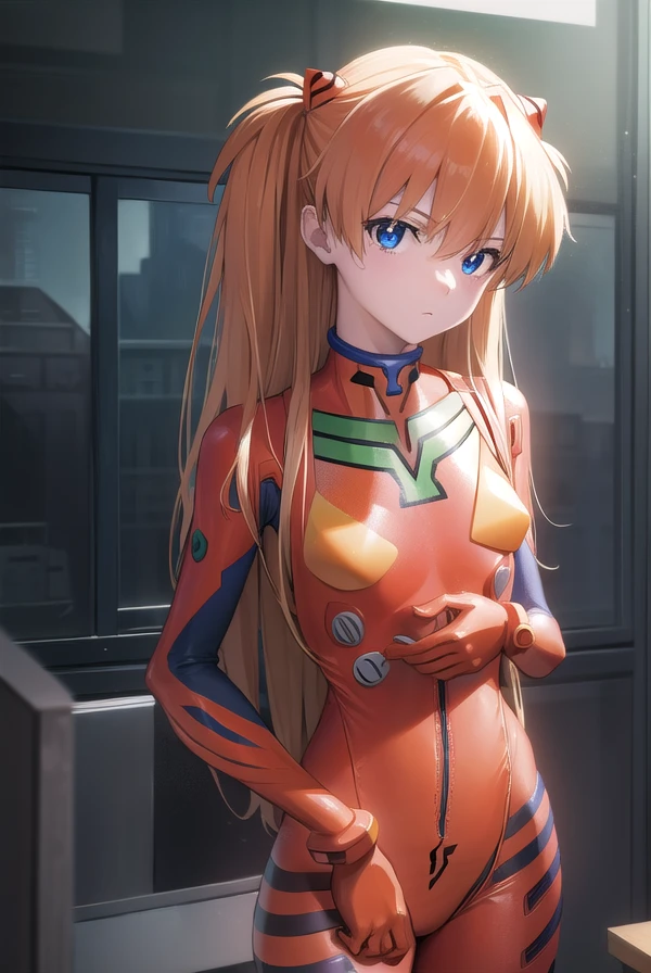 asukalangley, <lora:asukalangleysouryuu-lora-nochekaiser:1>,
asuka langley soryu, (souryuu asuka langley:1.5), blue eyes, hair between eyes, headgear, interface headset, orange hair, two side up,
BREAK bodysuit, long sleeves, plugsuit, red bodysuit,
BREAK indoors, classroom,
BREAK looking at viewer, (cowboy shot:1.5),
BREAK <lora:GoodHands-beta2:1>, (masterpiece:1.2), best quality, high resolution, unity 8k wallpaper, (illustration:0.8), (beautiful detailed eyes:1.6), extremely detailed face, perfect lighting, extremely detailed CG, (perfect hands, perfect anatomy),